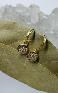 STUD - Sterling gold round earring - E-112 Sterling Gold