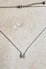 Load image into Gallery viewer, TINY Necklace - Silver Plated Bow short necklace - NC812