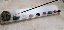 Load image into Gallery viewer, STONES - Crystal Incense Holder – Selenite with  Stones