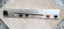 Load image into Gallery viewer, STONES - Crystal Incense Holder – Selenite with  Stones