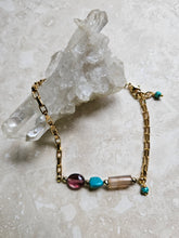 Load image into Gallery viewer, ANKLET - Gold stainless stell with mix stones  -  ANK-213