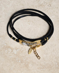 BRACELET -  Wrap leather bar bracelet  - BR-267