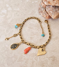Load image into Gallery viewer, BRACELET - Stainless steel charms bracelet  with Stones -  BR-271