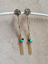 Load image into Gallery viewer, EARRING - Gold Plated Chain Earring   with Post - EAR-482