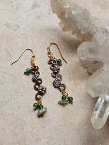 Earring - Wave Dangle  earring - EAR-491