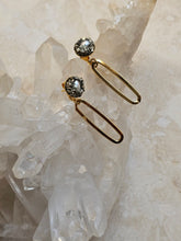 Load image into Gallery viewer, EARRING -  Post Stud earring with Pyrite and organic Pearl - EAR-494