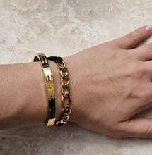 Load image into Gallery viewer, BRACELET  -  Stainless Stell and Leather - Style - BR-274