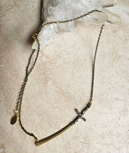Load image into Gallery viewer, NECKLACE -  Brass cross short necklace -  NEC-1468