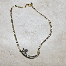 Load image into Gallery viewer, NECKLACE - Gold Brass Claw Necklace with Pyrite stones  -  NEC-1551 -