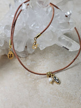 Load image into Gallery viewer, NECKLACE -  Brown leather short necklace   -  NEC-1561