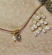 Load image into Gallery viewer, NECKLACE -  Brown leather short necklace   -  NEC-1561