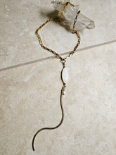 Load image into Gallery viewer, NECKLACE -  "Y" Necklace Golg Stainless Steel short necklace - NEC-1563