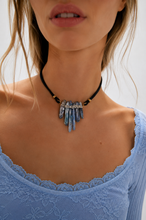 Load image into Gallery viewer, NECKLACE - Choker with Kyanite stones  - NEC-1573