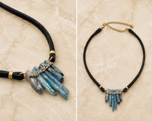 Load image into Gallery viewer, NECKLACE - Choker with Kyanite stones  - NEC-1573