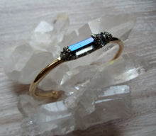 Load image into Gallery viewer, CUFF - Gold Plated w/ Blue Quartz  - BR-170 GP