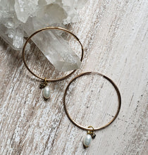 Load image into Gallery viewer, EARRING - HOOP - EAR-262 -  Gold Filled with Fresh Pearl