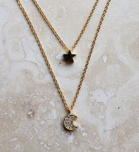 Load image into Gallery viewer, TINY Necklace - Gold Plated double layer necklace - NC-820 Gold