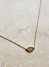 Load image into Gallery viewer, TINY Necklace - Gold Evil Eye - NC-824 CZ