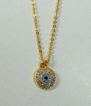 Load image into Gallery viewer, TINY Necklace - Gold Greek Eye - NC-826