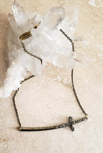 Load image into Gallery viewer, NECKLACE -  Brass cross short necklace -  NEC-1468