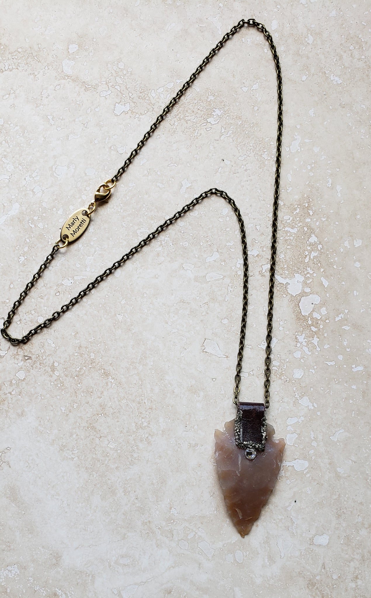 Monica Marcella- Speckled Montana Agate Necklace | The Gold Hammer