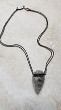 Load image into Gallery viewer, NECKLACE - NEC-1505 - Agate Stone Arrowhead pendant with Pyrite stones